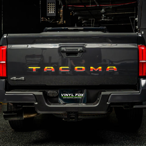 Toyota Tacoma Vinyl Inlay Tailgate Letters | All Patterns | 2024 - Present