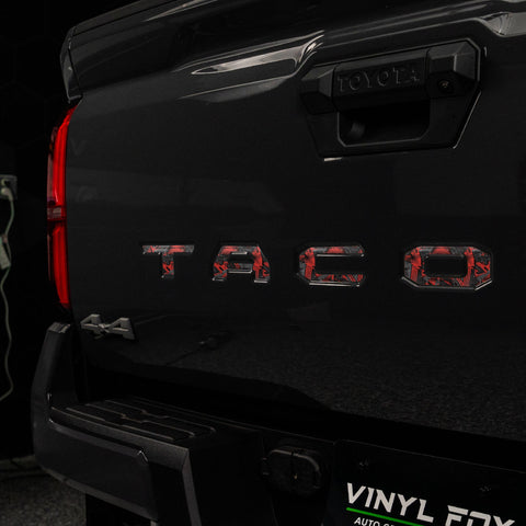 Toyota Tacoma Vinyl Inlay Tailgate Letters | All Patterns | 2024 - Present