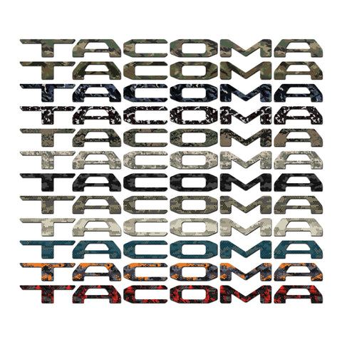 Toyota Tacoma Vinyl Inlay Tailgate Letters | All Patterns | 2024 - Present