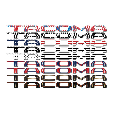 Toyota Tacoma Vinyl Inlay Tailgate Letters | All Patterns | 2024 - Present