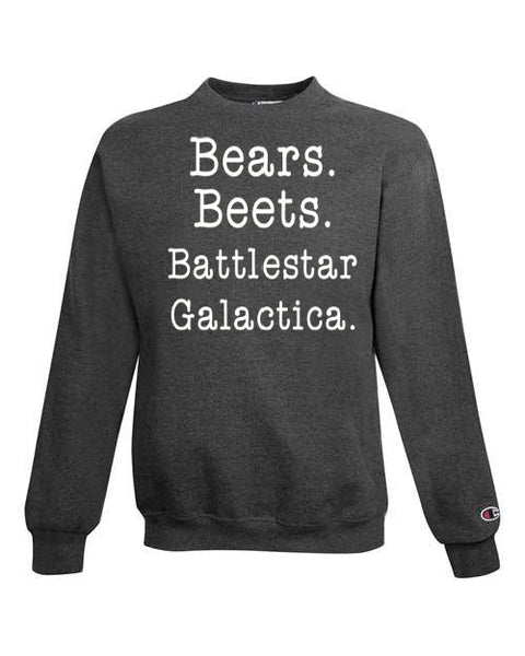 Bears Beets Battlestar Galactica Crewneck Sweatshirt