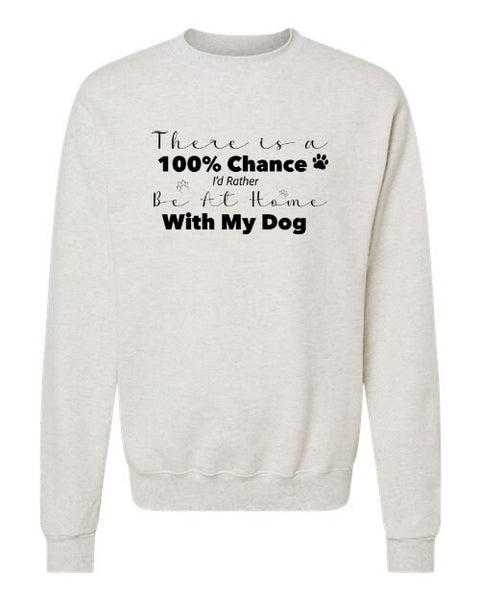 Home With My Dog Crewneck Sweatshirt